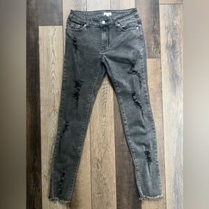 POL Distressed Black Skinny Jeans